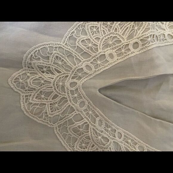 Jones New York 1X Crochet 100% Linen Tunic Blouse - Picture 3 of 7